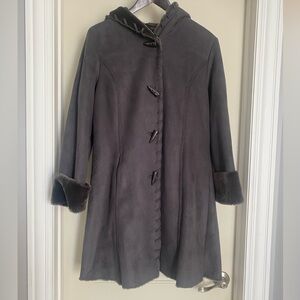 Coldwater Creek Charcoal Teddy Jacket